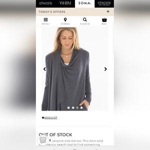 SOMA Wrap long sleeve cardigan